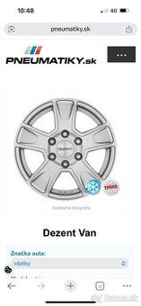 Hliníkové disky na dodávku (Vito) + zimné gumy 205/65 R16C –