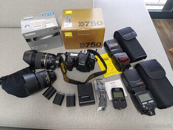 Nikon D750 vo výbornom stave + komplet príslušenstvo
