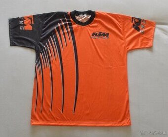 KTM kvalitné tričko triko oranžové cierne