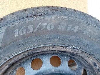 Letné pneu na oceľových diskoch 165/70 R14; 5 1/2 Jx14; 4x98