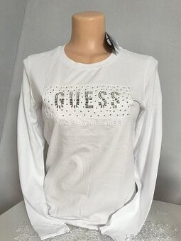 Guess biele tričko s dlhým rukávom
