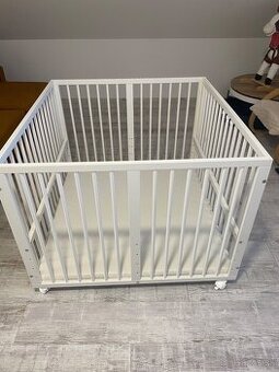 Detská ohrada výškovo nastaviteľná s dnom