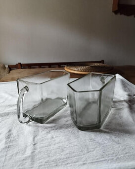 retro sklenená zásobnica