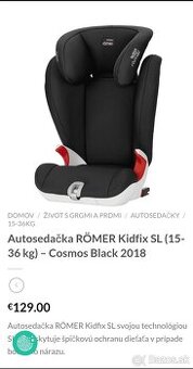 Autosedačka Britax Römer 15-36kg.