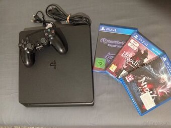 Predám PS4 Slim 1TB + 3 hry