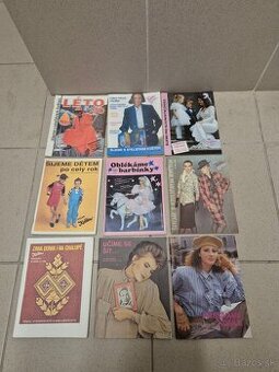 Retro časopisy 9 ks šitie deťom & dospelým + iné