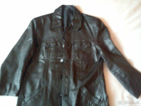 čierna kožená bunda - 1