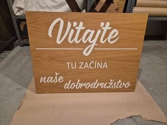 Uvítacia cedula z masívneho dreva
