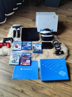 Ps4 +VR komplet + 5 hier + volant