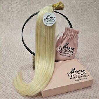 🖤 Mireze – I Tip predĺženie vlasov #60 Platinová blond