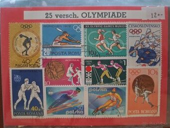 Známky 25 kusov, Olympiáda - 1