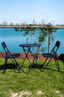 Bistro set Ventana - čierny