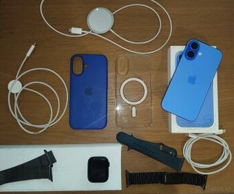Predám Apple iPhone 16 128gb + Apple Watch 9 45mm + prísluše