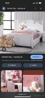 Dievčenská posteľ so srdiečkami+matrac 150200