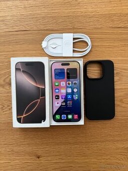 iPhone 16 PRO DESERT TITANIUM 23 CYKLOV - ZÁNOVNÝ