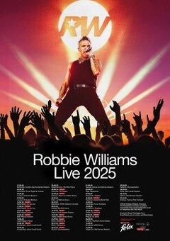 Predám 4x vstupenku na koncert sektor STÁTIE Robbie Williams