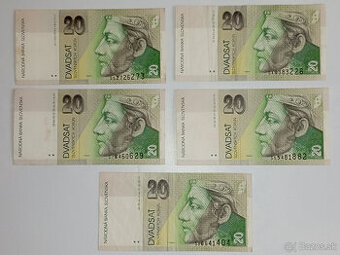PREDÁM BANKOVKY - 20 Slovenských Korún