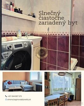 Slnečný 2-izbový byt po čiastočnej rekonštrukcii – ideálny n