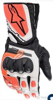 ALPINESTARS rukavice SP-8 V3 white/fluo red/black