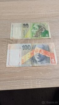 Bankovky 100SK a 20SK