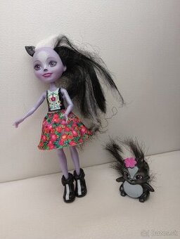 Mini bábika Mattel Enchantimals - Sage Skunk & Caper
