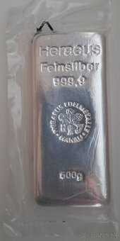 Investičné striebro Heraeus - 500 g