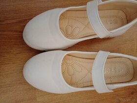 Biele topánky dievčenské 35
