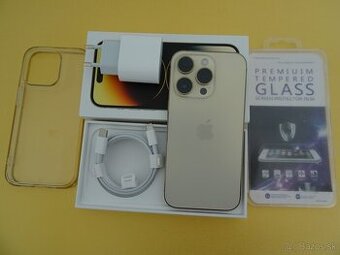 iPhone 14 PRO 256GB GOLD - ZÁRUKA 1 ROK - DOBRÝ STAV