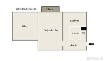 PREDAJ / 2i byt BB / FONČORDA / Balkón /