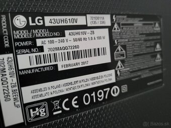 LG 43UH 610V televízor