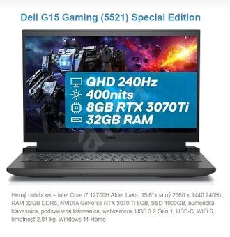 Dell G15 Gaming (5521) Special Edition - 1