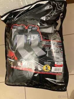 Autopotahy alcantara 90mm nalepky a led d2s