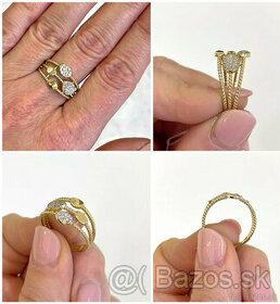 NOVÝ Moderný zlatý prsteň zo 14k zlata - Korai - 1