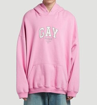 Balenciaga gay pride pink hoodie