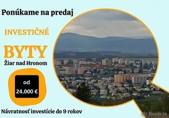 Investičné byty 1-KK na predaj