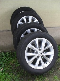 Pneu 205/55R16 letné + disk 5x112, ET46 VW Group