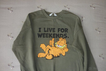 Garfield mikina, pekná chlapč.mikina,značka H&M, v.146/152