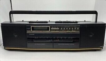 TOSHIBA  2x Kazetový prenosny radiomagnetofon 80te roky