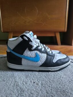 Nike Dunk High Retro FLC Black University Blue White