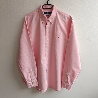 Ralph Lauren ružová košeľa s dlhým rukávom XL