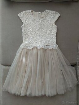 Spoločenské béžové šaty