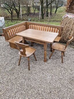 Rohová lavica, jedálenský set