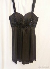 Šaty B221 - krátke čierne, pás 92 cm