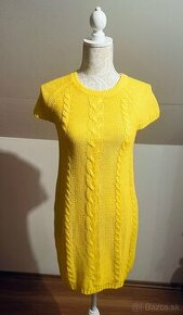 Žlté pletené svetrové šaty, Esmara, 36