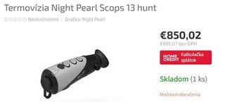 Predam termoviziu Night Pearl scope 13