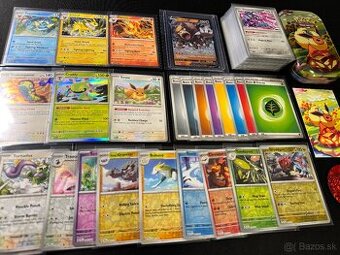 Pokemón MEGA balík (B): 100ks kariet v obaloch s V + darčeky