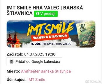 IMT SMILE Banská Štiavnica 4.7.2025