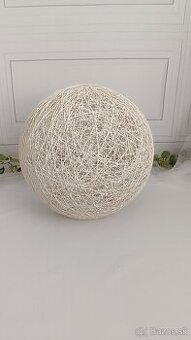 Dizajnová štýlová závesná lampa Cocoon biela 45cm
