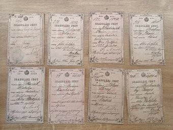 identifikačná karta (občiansky preukaz) 1870-1889 slovenské