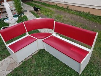 Retro rohová lavica